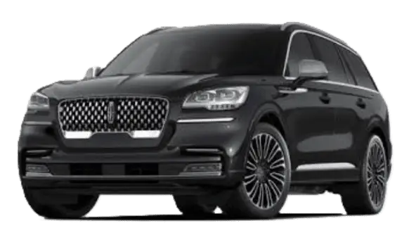 Sleek black luxury SUV with modern design.